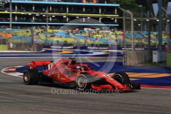 World © Octane Photographic Ltd. Formula 1 – Singapore GP - Practice 1. Scuderia Ferrari SF71-H – Sebastian Vettel. Marina Bay Street Circuit, Singapore. Friday 14th September 2018.