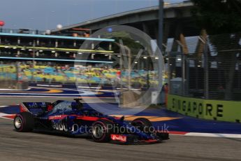 World © Octane Photographic Ltd. Formula 1 – Singapore GP - Practice 1. Scuderia Toro Rosso STR13 – Brendon Hartley. Marina Bay Street Circuit, Singapore. Friday 14th September 2018.