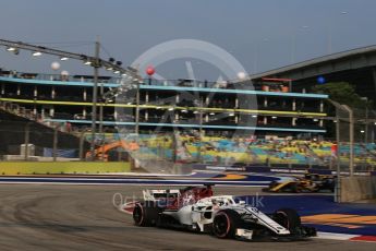 World © Octane Photographic Ltd. Formula 1 – Singapore GP - Practice 1. Alfa Romeo Sauber F1 Team C37 – Marcus Ericsson. Marina Bay Street Circuit, Singapore. Friday 14th September 2018.