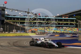 World © Octane Photographic Ltd. Formula 1 – Singapore GP - Practice 1. Williams Martini Racing FW41 – Lance Stroll. Marina Bay Street Circuit, Singapore. Friday 14th September 2018.