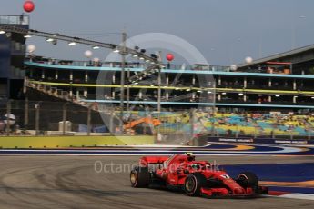 World © Octane Photographic Ltd. Formula 1 – Singapore GP - Practice 1. Scuderia Ferrari SF71-H – Kimi Raikkonen. Marina Bay Street Circuit, Singapore. Friday 14th September 2018.