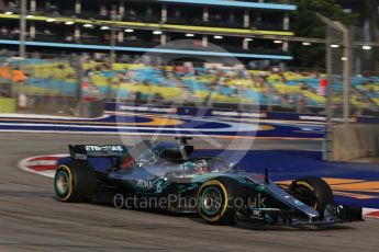 World © Octane Photographic Ltd. Formula 1 – Singapore GP – Practice 1. Mercedes AMG Petronas Motorsport AMG F1 W09 EQ Power+ - Lewis Hamilton. Marina Bay Street Circuit, Singapore. Friday 14th September 2018.