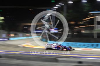 World © Octane Photographic Ltd. Formula 1 – Singapore GP - Practice 2. Scuderia Toro Rosso STR13 – Brendon Hartley. Marina Bay Street Circuit, Singapore. Friday 14th September 2018.