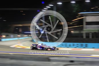 World © Octane Photographic Ltd. Formula 1 – Singapore GP - Practice 2. Scuderia Toro Rosso STR13 – Pierre Gasly. Marina Bay Street Circuit, Singapore. Friday 14th September 2018.