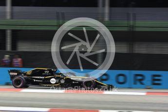 World © Octane Photographic Ltd. Formula 1 – Singapore GP - Practice 2. Renault Sport F1 Team RS18 – Nico Hulkenberg. Marina Bay Street Circuit, Singapore. Friday 14th September 2018.