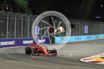 World © Octane Photographic Ltd. Formula 1 – Singapore GP - Practice 2. Scuderia Ferrari SF71-H – Kimi Raikkonen. Marina Bay Street Circuit, Singapore. Friday 14th September 2018.