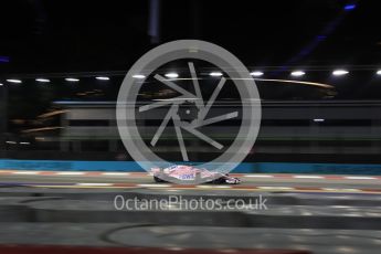 World © Octane Photographic Ltd. Formula 1 – Singapore GP - Practice 2. Racing Point Force India VJM11 - Esteban Ocon. Marina Bay Street Circuit, Singapore. Friday 14th September 2018.