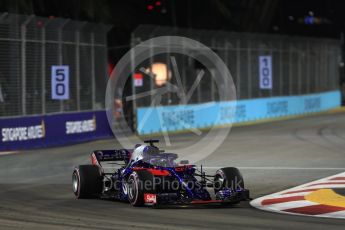 World © Octane Photographic Ltd. Formula 1 – Singapore GP - Practice 2. Scuderia Toro Rosso STR13 – Brendon Hartley. Marina Bay Street Circuit, Singapore. Friday 14th September 2018.