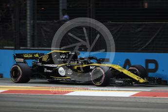 World © Octane Photographic Ltd. Formula 1 – Singapore GP - Practice 2. Renault Sport F1 Team RS18 – Nico Hulkenberg. Marina Bay Street Circuit, Singapore. Friday 14th September 2018.