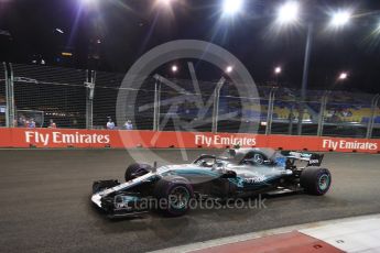 World © Octane Photographic Ltd. Formula 1 – Singapore GP - Practice 2. Mercedes AMG Petronas Motorsport AMG F1 W09 EQ Power+ - Valtteri Bottas. Marina Bay Street Circuit, Singapore. Friday 14th September 2018.