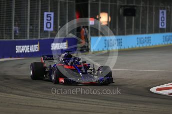 World © Octane Photographic Ltd. Formula 1 – Singapore GP - Practice 2. Scuderia Toro Rosso STR13 – Brendon Hartley. Marina Bay Street Circuit, Singapore. Friday 14th September 2018.