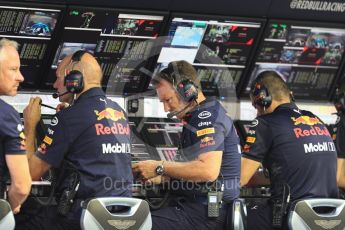 World © Octane Photographic Ltd. Formula 1 - Singapore GP - Practice 3. Christian Horner - Team Principal of Red Bull Racing. Marina Bay Street Circuit, Singapore. Saturday 15th September 2018.