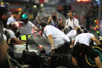 World © Octane Photographic Ltd. Formula 1 – Singapore GP – Practice 3. Mercedes AMG Petronas Motorsport AMG F1 W09 EQ Power+ - Lewis Hamilton. Marina Bay Street Circuit, Singapore. Saturday 15th September 2018.