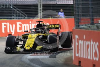 World © Octane Photographic Ltd. Formula 1 – Singapore GP - Qualifying. Renault Sport F1 Team RS18 – Nico Hulkenberg. Marina Bay Street Circuit, Singapore. Saturday 15th September 2018.