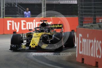 World © Octane Photographic Ltd. Formula 1 – Singapore GP - Qualifying. Renault Sport F1 Team RS18 – Nico Hulkenberg. Marina Bay Street Circuit, Singapore. Saturday 15th September 2018.