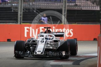 World © Octane Photographic Ltd. Formula 1 – Singapore GP - Qualifying. Alfa Romeo Sauber F1 Team C37 – Marcus Ericsson. Marina Bay Street Circuit, Singapore. Saturday 15th September 2018.