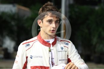 World © Octane Photographic Ltd. Formula 1 – Singapore GP - Qualifying. Alfa Romeo Sauber F1 Team C37 – Charles Leclerc. Marina Bay Street Circuit, Singapore. Saturday 15th September 2018.