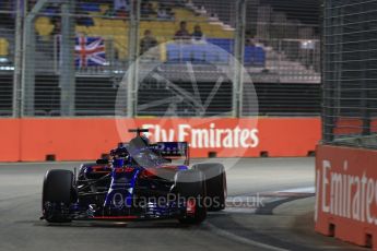 World © Octane Photographic Ltd. Formula 1 – Singapore GP - Qualifying. Scuderia Toro Rosso STR13 – Brendon Hartley. Marina Bay Street Circuit, Singapore. Saturday 15th September 2018.