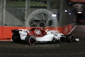 World © Octane Photographic Ltd. Formula 1 – Singapore GP - Qualifying. Alfa Romeo Sauber F1 Team C37 – Marcus Ericsson. Marina Bay Street Circuit, Singapore. Saturday 15th September 2018.