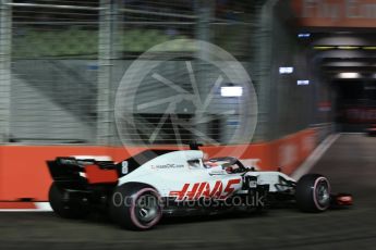 World © Octane Photographic Ltd. Formula 1 – Singapore GP - Qualifying. Haas F1 Team VF-18 – Romain Grosjean. Marina Bay Street Circuit, Singapore. Saturday 15th September 2018.