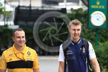 World © Octane Photographic Ltd. Formula 1 – Singapore GP - Paddock. Williams Martini Racing FW41 – Sergey Sirotkin. Marina Bay Street Circuit, Singapore. Saturday 15th September 2018.