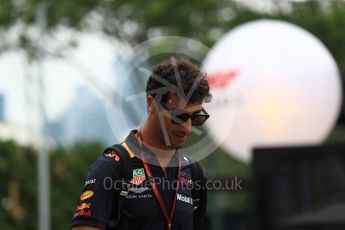 World © Octane Photographic Ltd. Formula 1 – Singapore GP - Paddock. Aston Martin Red Bull Racing TAG Heuer RB14 – Daniel Ricciardo. Marina Bay Street Circuit, Singapore. Saturday 15th September 2018.