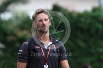 World © Octane Photographic Ltd. Formula 1 – Singapore GP - Paddock. Haas F1 Team VF-18 – Romain Grosjean. Marina Bay Street Circuit, Singapore. Saturday 15th September 2018.