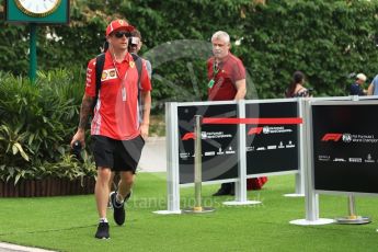 World © Octane Photographic Ltd. Formula 1 – Singapore GP - Paddock. Scuderia Ferrari SF71-H – Kimi Raikkonen. Marina Bay Street Circuit, Singapore. Saturday 15th September 2018.