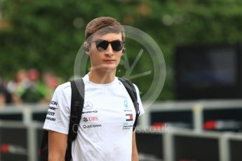 World © Octane Photographic Ltd. Formula 1 - Singapore GP - Paddock. George Russell - Mercedes AMG Petronas F1 Reserve Driver. Marina Bay Street Circuit, Singapore. Sunday 16th September 2018.