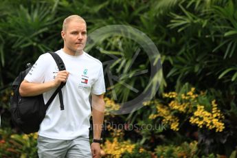 World © Octane Photographic Ltd. Formula 1 – Singapore GP - Paddock. Mercedes AMG Petronas Motorsport AMG F1 W09 EQ Power+ - Valtteri Bottas. Marina Bay Street Circuit, Singapore. Sunday 16th September 2018.