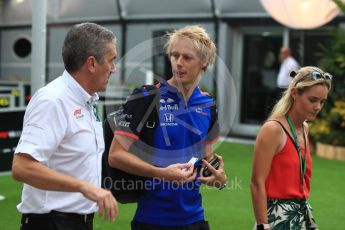 World © Octane Photographic Ltd. Formula 1 – Singapore GP - Paddock. Scuderia Toro Rosso STR13 – Brendon Hartley. Marina Bay Street Circuit, Singapore. Sunday 16th September 2018.