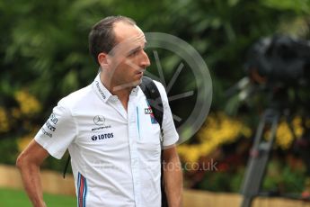 World © Octane Photographic Ltd. Formula 1 – Singapore GP - Paddock. Williams Martini Racing FW41 – Robert Kubica. Marina Bay Street Circuit, Singapore. Sunday 16th September 2018.