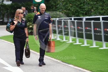 World © Octane Photographic Ltd. Formula 1 - Singapore GP - Paddock. Adrian Newey - Chief Technical Officer of Red Bull Racing. Marina Bay Street Circuit, Singapore. Sunday 16th September 2018.