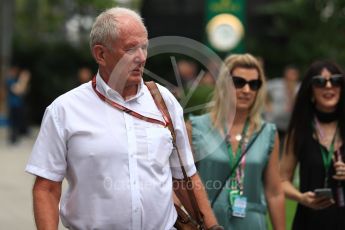 World © Octane Photographic Ltd. Formula 1 - Singapore GP - Paddock.Helmut Marko - advisor to the Red Bull GmbH Formula One Teams and head of Red Bull's driver development program. Marina Bay Street Circuit, Singapore. Sunday 16th September 2018.