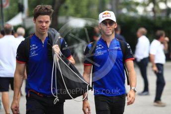 World © Octane Photographic Ltd. Formula 1 – Singapore GP - Paddock. Scuderia Toro Rosso STR13 – Pierre Gasly. Marina Bay Street Circuit, Singapore. Sunday 16th September 2018.