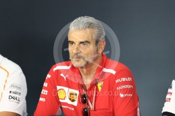 World © Octane Photographic Ltd. Formula 1 - Singapore GP – Friday FIA Team Press Conference. Maurizio Arrivabene – Managing Director and Team Principal of Scuderia Ferrari. Marina Bay Street Circuit, Singapore. Friday 14th September 2018.