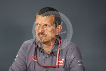 World © Octane Photographic Ltd. Formula 1 - Singapore GP - Friday FIA Team Press Conference. Guenther Steiner  - Team Principal of Haas F1 Team. Marina Bay Street Circuit, Singapore. Friday 14th September 2018.