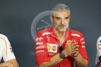 World © Octane Photographic Ltd. Formula 1 - Singapore GP – Friday FIA Team Press Conference. Maurizio Arrivabene – Managing Director and Team Principal of Scuderia Ferrari. Marina Bay Street Circuit, Singapore. Friday 14th September 2018.