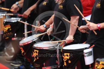 World © Octane Photographic Ltd. Formula 1 – Spanish GP - Drivers’ Parade. Drums of the ‘Batucaires’. Circuit de Barcelona-Catalunya, Spain. Sunday 13th May 2018.