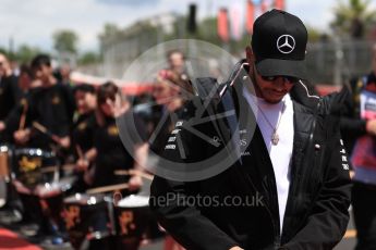 World © Octane Photographic Ltd. Formula 1 – Spanish GP - Drivers’ Parade. Mercedes AMG Petronas Motorsport AMG F1 W09 EQ Power+ - Lewis Hamilton. Circuit de Barcelona-Catalunya, Spain. Sunday 13th May 2018.