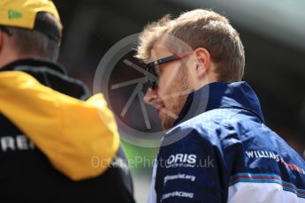 World © Octane Photographic Ltd. Formula 1 – Spanish GP - Drivers’ Parade. Williams Martini Racing FW41 – Sergey Sirotkin. Circuit de Barcelona-Catalunya, Spain. Sunday 13th May 2018.