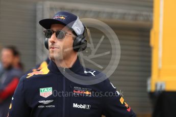 World © Octane Photographic Ltd. Formula 1 – Spanish GP - Drivers’ Parade. Aston Martin Red Bull Racing TAG Heuer RB14 – Daniel Ricciardo. Circuit de Barcelona-Catalunya, Spain. Sunday 13th May 2018.