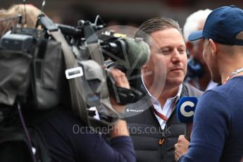 World © Octane Photographic Ltd. Formula 1 - Spanish GP - Grid. Zak Brown - Executive Director of McLaren Technology Group.  Circuit de Barcelona-Catalunya, Spain. Sunday 13th May 2018.