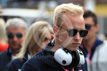 World © Octane Photographic Ltd. Formula 1 – Spanish GP - Grid. Sahara Force India - Nikita Mazepin. Circuit de Barcelona-Catalunya, Spain. Sunday 13th May 2018.