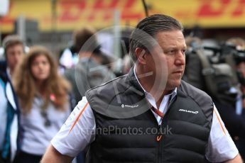 World © Octane Photographic Ltd. Formula 1 - Spanish GP - Grid. Zak Brown - Executive Director of McLaren Technology Group.  Circuit de Barcelona-Catalunya, Spain. Sunday 13th May 2018.