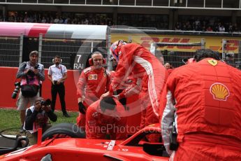 World © Octane Photographic Ltd. Formula 1 – Spanish GP - Grid. Scuderia Ferrari SF71-H – Kimi Raikkonen. Circuit de Barcelona-Catalunya, Spain. Sunday 13th May 2018.