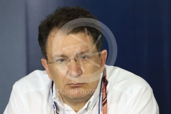 World © Octane Photographic Ltd. Formula 1 - Spanish GP - Thursday – FIA Technical Press Conference. Nikolas Tombazis – FIA Formula 1 Head of Technical Matters. Circuit de Barcelona-Catalunya, Spain. Thursday 10th May 2018. Digital Ref: