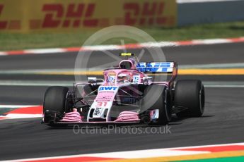 World © Octane Photographic Ltd. Formula 1 – Spanish GP - Practice 1. Sahara Force India VJM11 - Esteban Ocon. Circuit de Barcelona-Catalunya, Spain. Friday 11th May 2018.