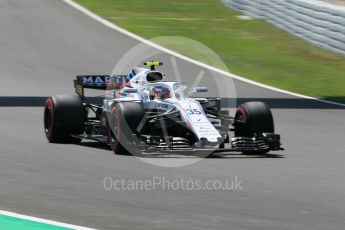 World © Octane Photographic Ltd. Formula 1 – Spanish GP - Practice 2. Williams Martini Racing FW41 – Sergey Sirotkin. Circuit de Barcelona-Catalunya, Spain. Friday 11th May 2018.