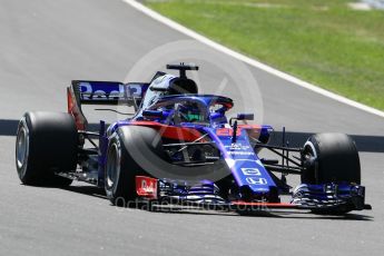 World © Octane Photographic Ltd. Formula 1 – Spanish GP - Practice 2. Scuderia Toro Rosso STR13 – Brendon Hartley. Circuit de Barcelona-Catalunya, Spain. Friday 11th May 2018.